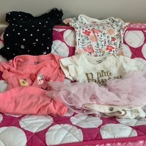 4 pack of  Gerber newborn baby girl onesies